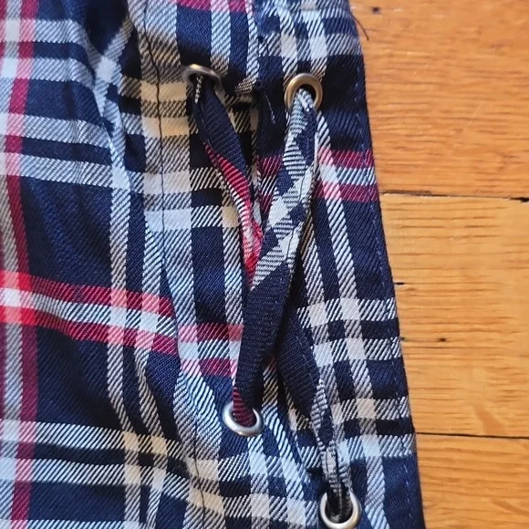 ZARA Trafaluc Collection, Plaid Relaxed Blouse, Lace Up Sides, EUC, Women's L - Picture 13 of 14